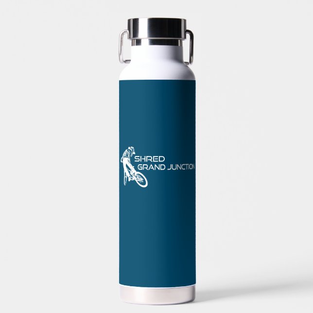 Shred Grand Junction Colorado Mountain Biking Water Bottle (Front)