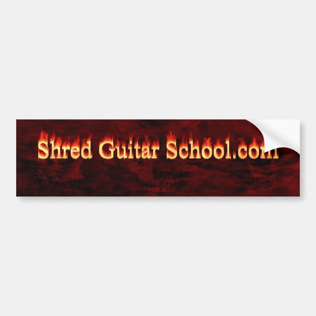 Shred Guitar School Bumper Sticker (Front)