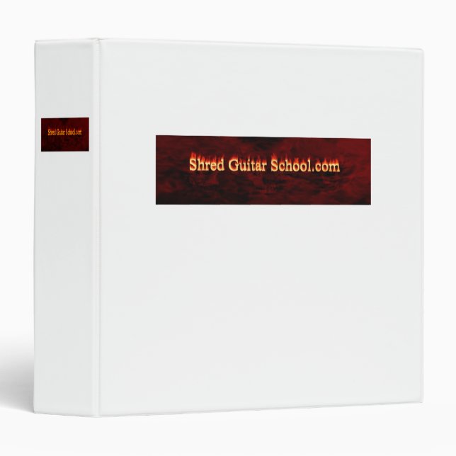 Shred Guitar School.com White Binder 2.2" (Front/Spine)
