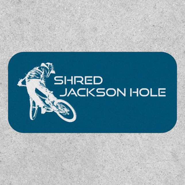 Shred Jackson Hole Wyoming Mountain Biking Patch (Front)