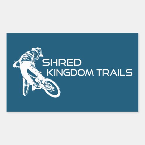 Shred Kingdom Trails Vermont Mountain Biking Rectangular Sticker