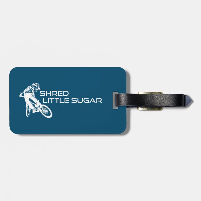 Shred Little Sugar Arkansas Mountain Biking Luggage Tag (Back Horizontal)
