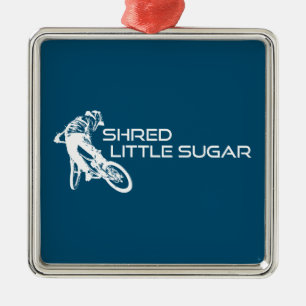 Shred Little Sugar Arkansas Mountain Biking Metal Ornament