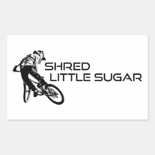 Shred Little Sugar Arkansas Mountain Biking Rectangular Sticker