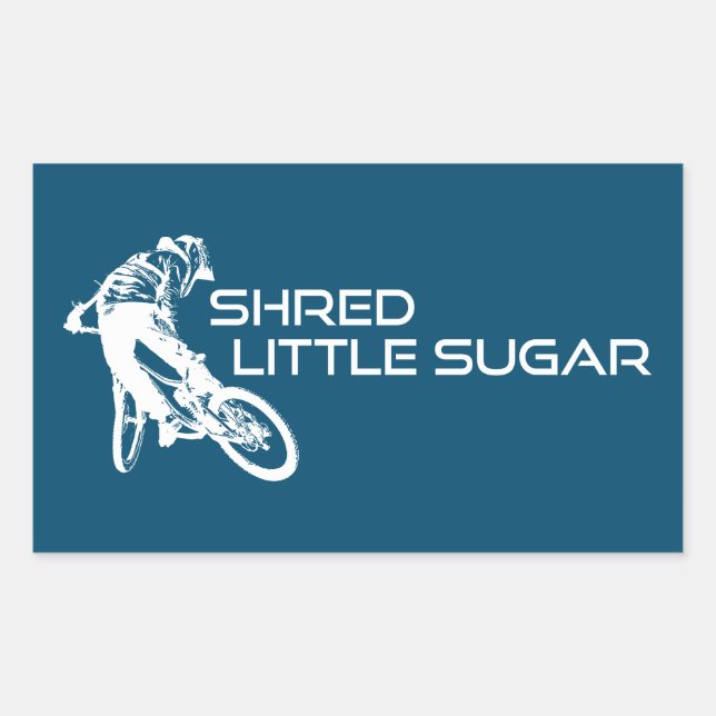 Shred Little Sugar Arkansas Mountain Biking Rectangular Sticker (Front)