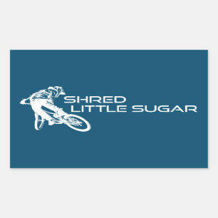 Shred Little Sugar Arkansas Mountain Biking Rectangular Sticker