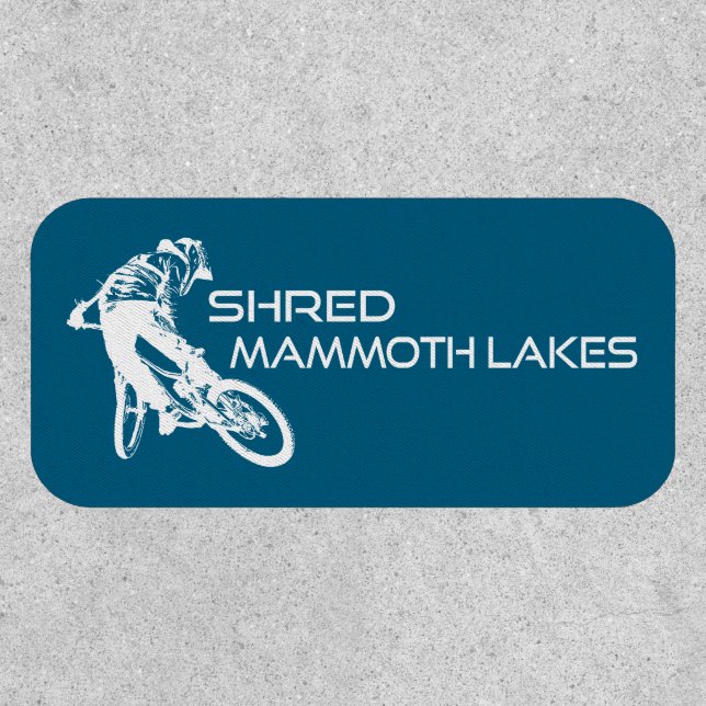 Shred Mammoth Lakes California Mountain Biking Patch (Front)