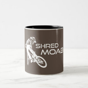 Shred Moab Mountain Biking Two-Tone Coffee Mug