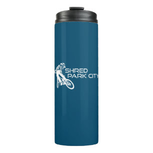 Shred Park City Utah Mountain Biking Thermal Tumbler