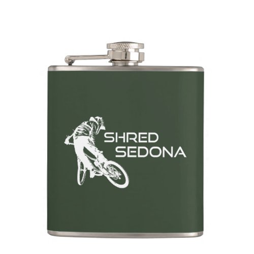 Shred Sedona Arizona Mountain Biking Flask