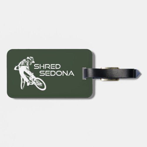 Shred Sedona Arizona Mountain Biking Luggage Tag