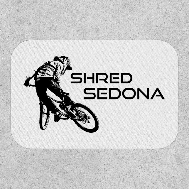 Shred Sedona Arizona Mountain Biking Patch (Front)