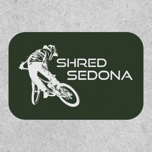Shred Sedona Arizona Mountain Biking Patch (Front)