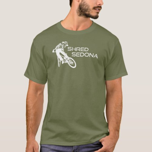 Shred Sedona Arizona Mountain Biking T_Shirt