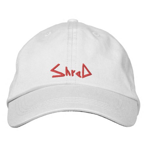 shred snowboarding hat red