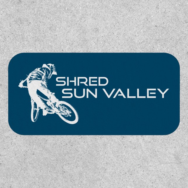 Shred Sun Valley Idaho Mountain Biking Patch (Front)