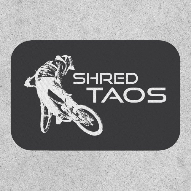 Shred Taos New Mexico Mountain Biking Patch (Front)