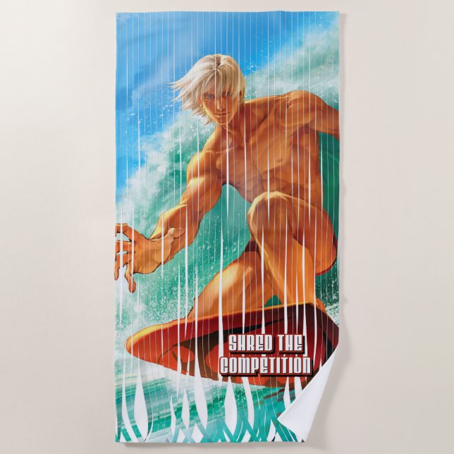 Shred The Competition 1 Beach Towel (Front)