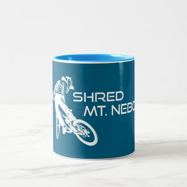 Shred The Mt. Nebo Trail Bentonville Two-Tone Coffee Mug (Center)