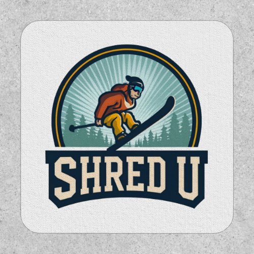 Shred University Skiing Patch