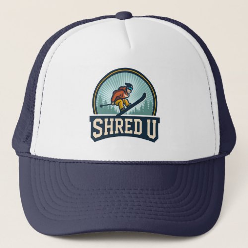 Shred University Skiing Trucker Hat