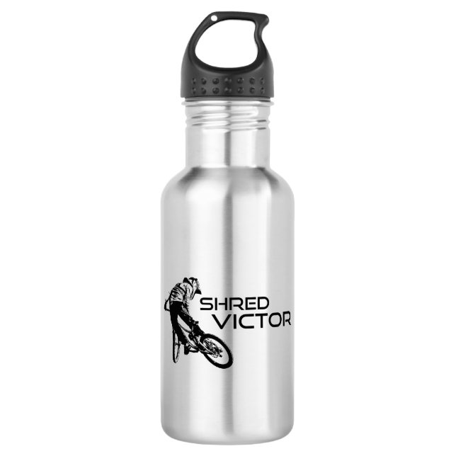 Shred Victor Idaho Mountain Biking Stainless Steel Water Bottle (Front)