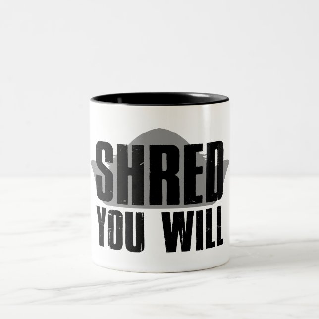 Shred You Will Two-Tone Coffee Mug (Center)