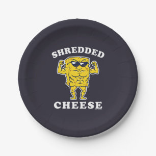 Shredded Cheese Paper Plates