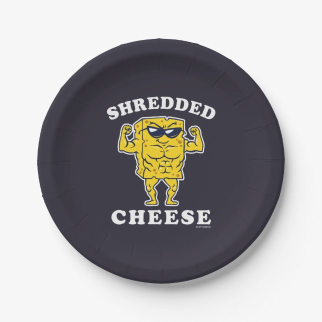 Shredded Cheese Paper Plates (Front)