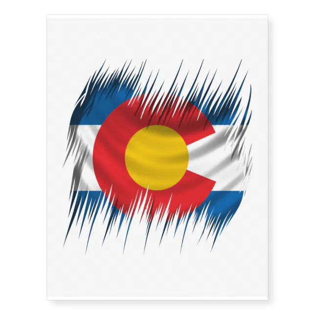 Shredded Colorado Temporary Tattoos Zazzle