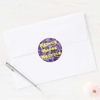 Shredded Crinkle Paper Background Classic Round Sticker