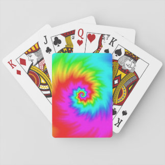 Shredded Rainbow Spiral Playing Cards