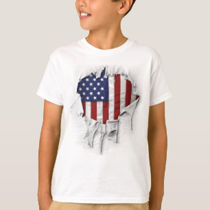 Shredded, Ripped and Torn American Flag T-Shirt