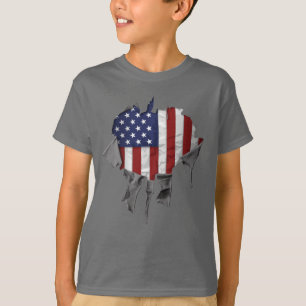 Shredded, Ripped and Torn American Flag T-Shirt