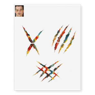 Shredded Shell Fantasy make up / face paint Temporary Tattoos