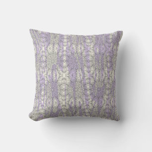 Shredded Stripes Purple Peacock Inspirations Throw Pillow