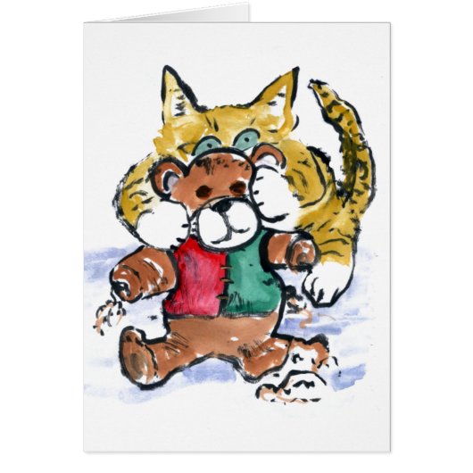 Shredded Teddy Bear Cards (Front)