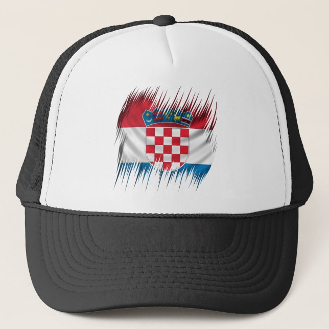 Shredders Croatian Flag Trucker Hat (Front)