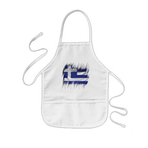 Shredders Greek Flag Kids Apron