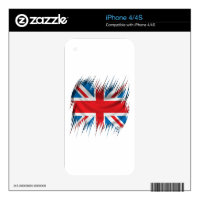 Shredders Union Jack Flag iPhone 4S Decal