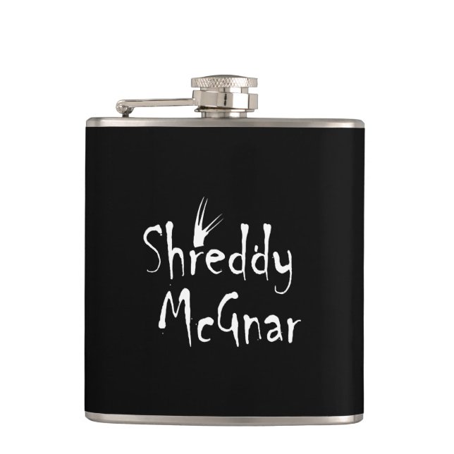 Shreddy McGnar Flask (Front)