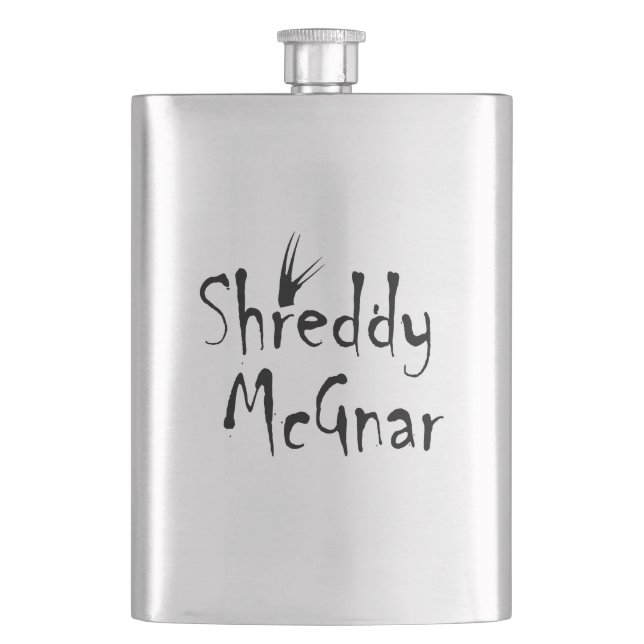 Shreddy McGnar Flask (Front)