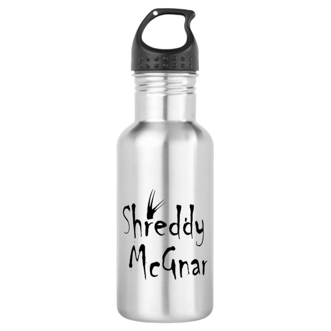 Shreddy McGnar Stainless Steel Water Bottle (Front)