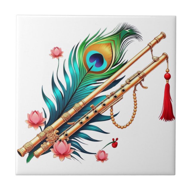 Shree Krishna Janmashtami Ceramic Tile (Front)