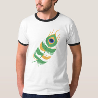 SHREE KRISHNA PEACOCK FEATHER LOGO UNIQUE DESIGN T-Shirt