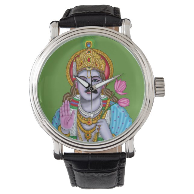 Shree Krishna Wall Clock Watch (Front)
