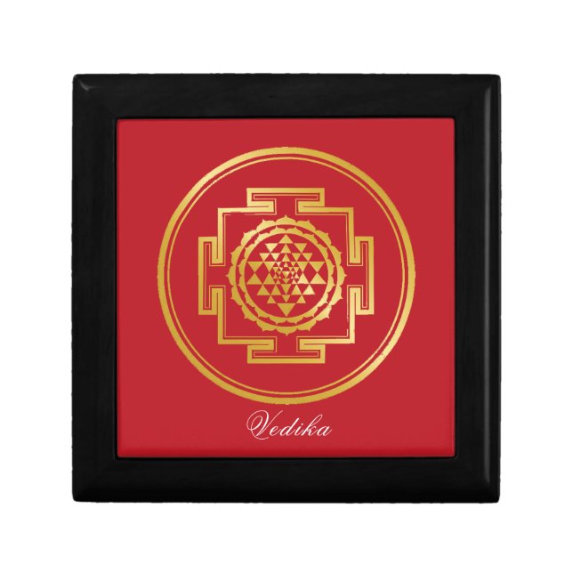 Shree Yantra Auspicious Sacred Geometrical Symbol Gift Box (Front)