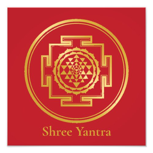 Shree Yantra Auspicious Sacred Geometrical Symbol  Photo Print