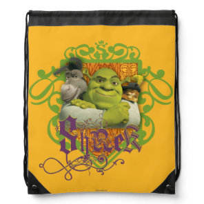 Shrek Group Crest Drawstring Bag