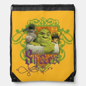 Shrek Group Crest Drawstring Bag by ShrekStore at Zazzle